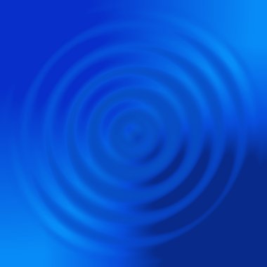 Abstract blue concentric circles clipart