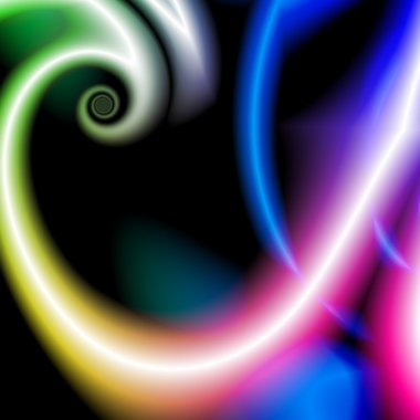 Abstract rainbow small spiral clipart