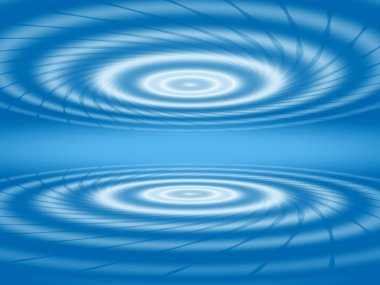 Abstract blue white concentric circles clipart