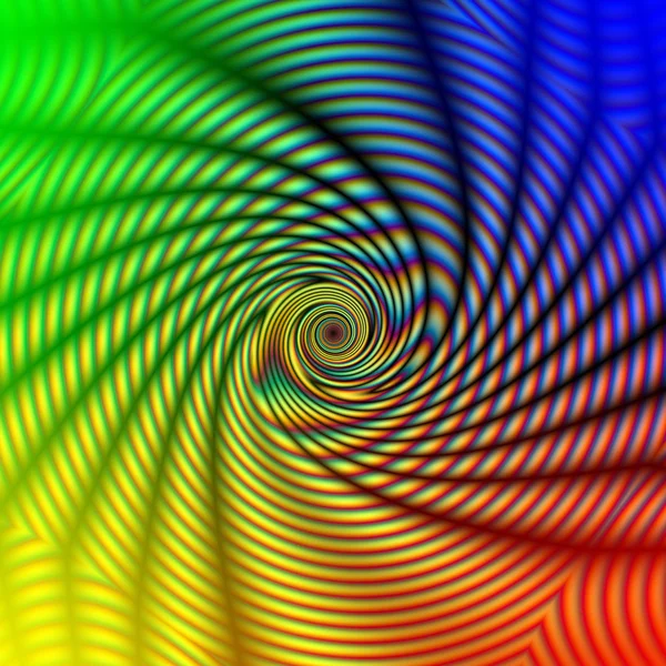 Абстрактная радужная концентрическая спираль — стоковое фото