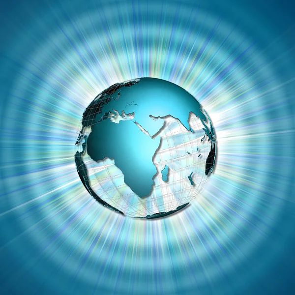 World in rays — Stock Photo, Image