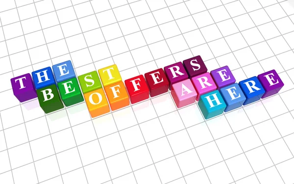 The best offers are here color — Stock Photo, Image