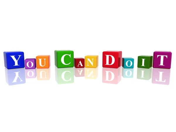 You can do it in 3d cubes — Stock Photo, Image