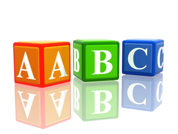Cubos de cor Abc — Fotografia de Stock