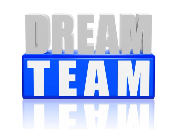 Dream team - brev och kuber — Stockfoto