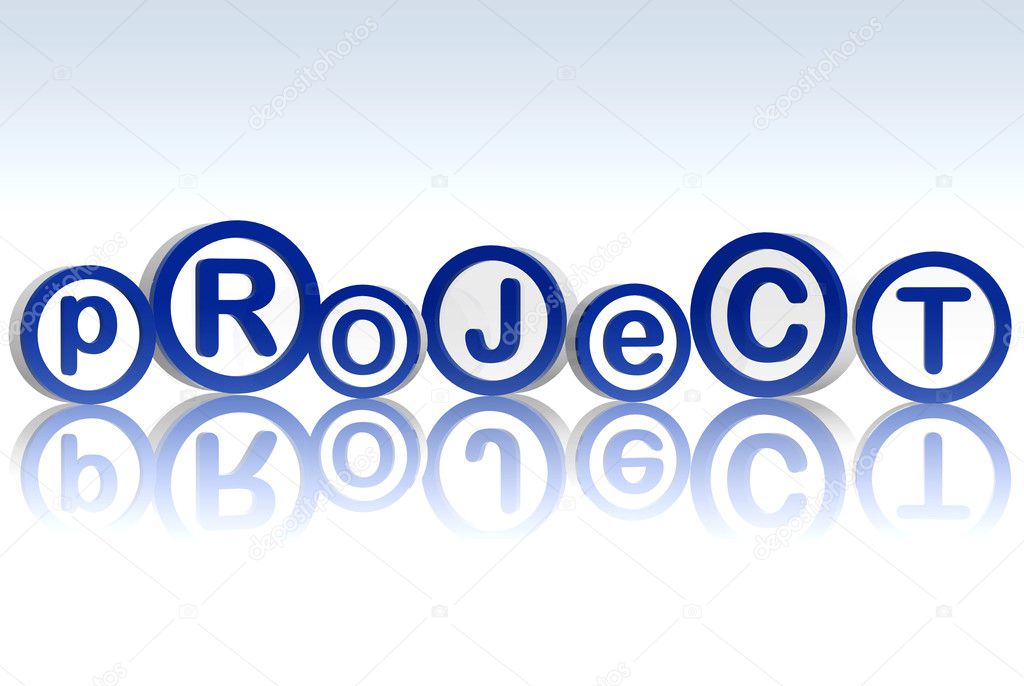 Project in blue circles