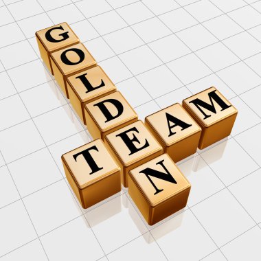 Golden team crossword clipart