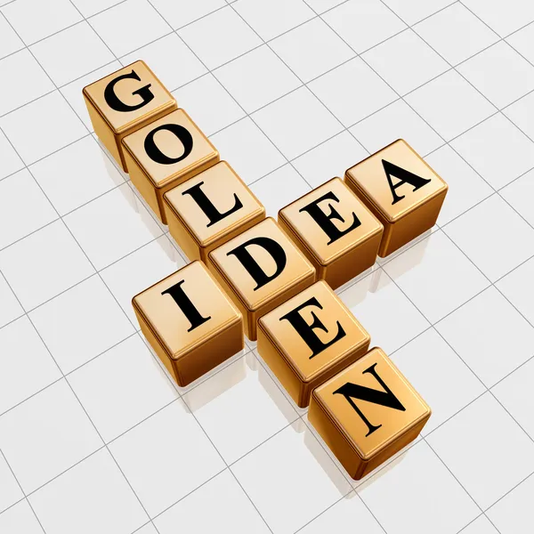 Golden idea like crossword — Stock Photo, Image