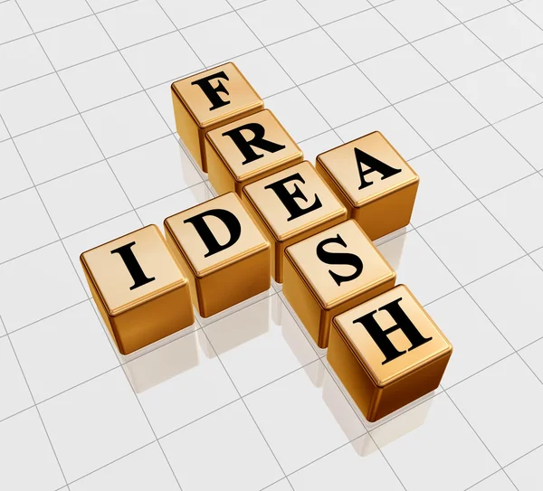 Golden fresh idea like crossword — Stock Photo, Image