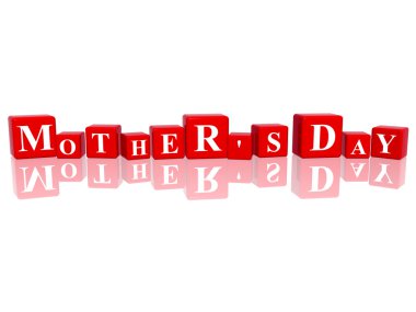 Mother's day in 3d cubes clipart