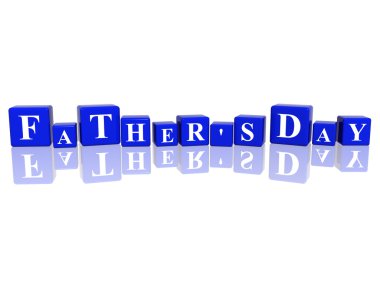 Father's day in 3d cubes clipart