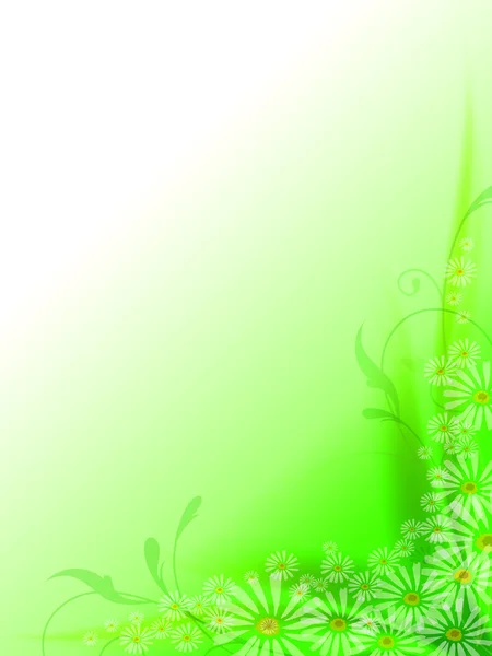 Zelená Jarní rám — Stock fotografie