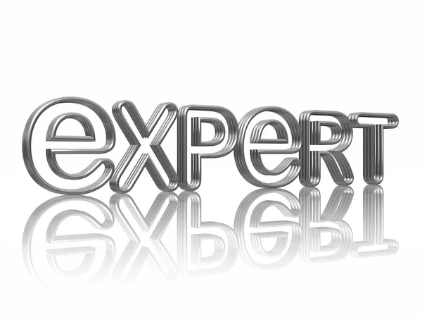 Expert silver letters — Stock Photo, Image