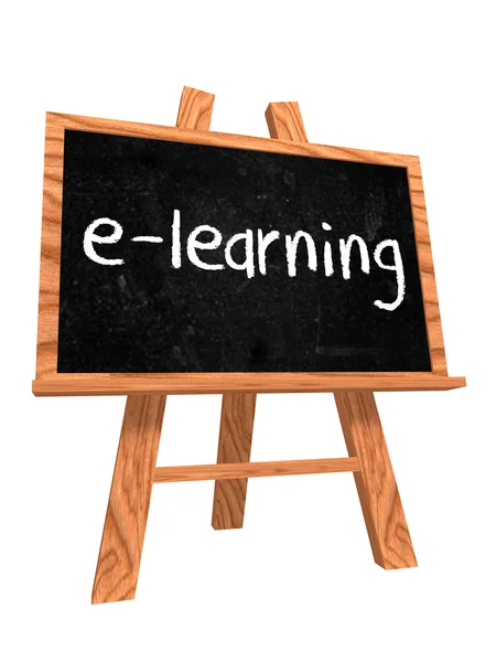 E-learning op blackboard — Stockfoto