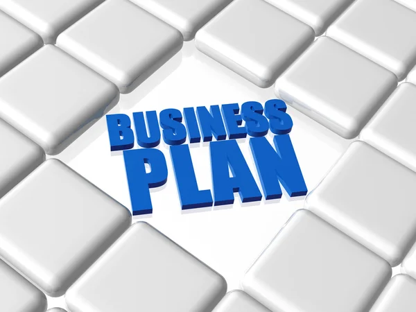Plan de negocio - concepto azul — Foto de Stock