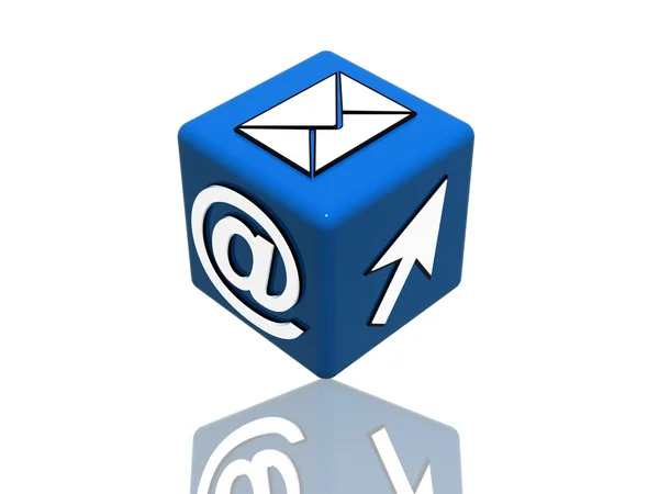 Cubo de email — Fotografia de Stock