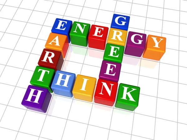 Crossword 26 - energy, Earth, think, green — Stock Photo, Image
