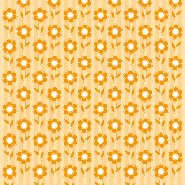 Narancssárga virágos tapéta — Stock Fotó