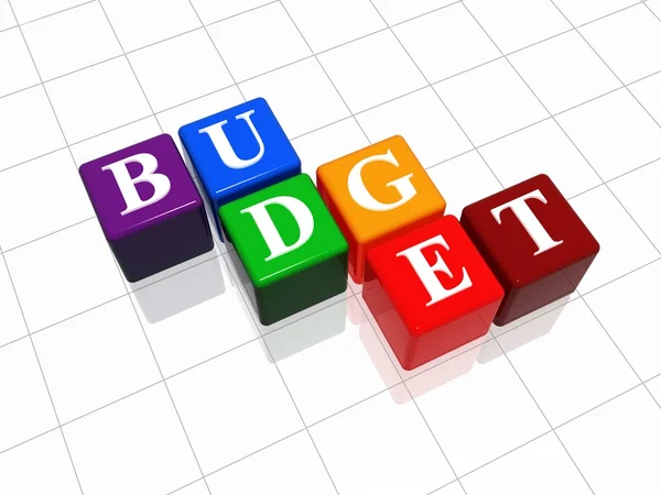Бюджет - кубики колро — стоковое фото