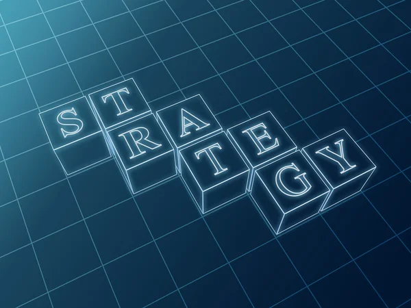 Strategie modrotisk — Stock fotografie
