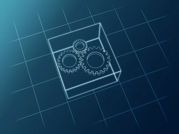 stock image Schematic gears