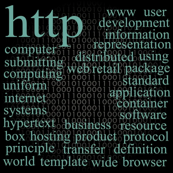 Http. Tag cloud. — Stock Vector