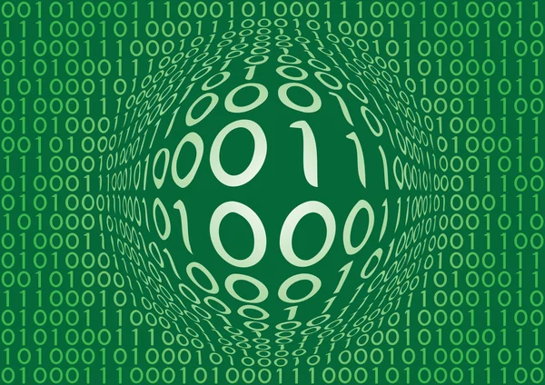 Binary green — Stock Vector