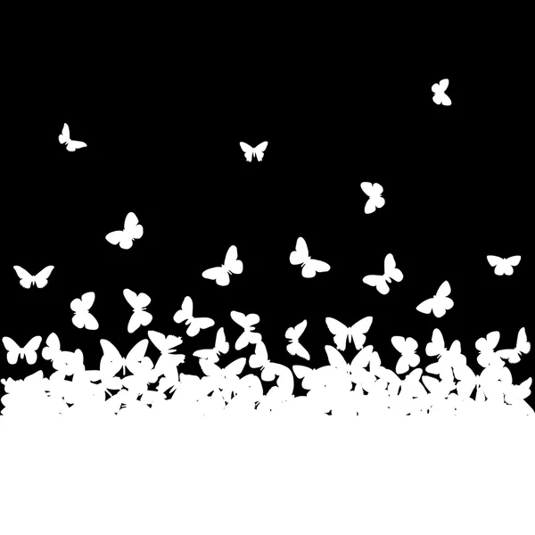 Die Silhouetten von Schmetterlingen — Stockvektor