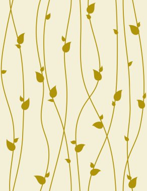 Bahar dalları ile sorunsuz yeşillik desen. vektör illustrati