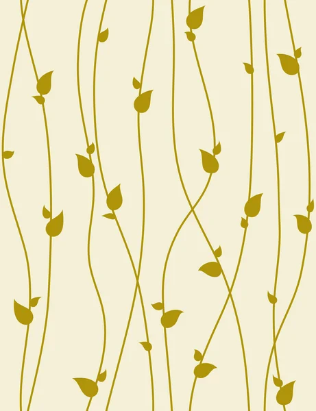 Sömlös bladverk mönster med våren grenar. vektor illustrati — Stock vektor