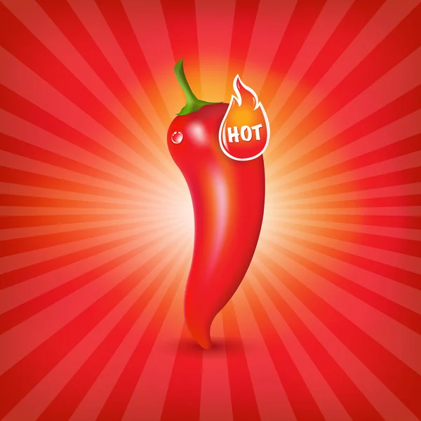 Закат с Red Hot Pepper — стоковый вектор