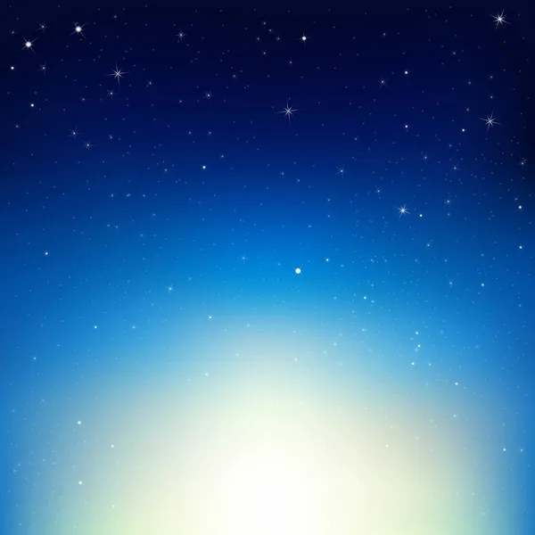 Étoiles dans le ciel nocturne — Image vectorielle