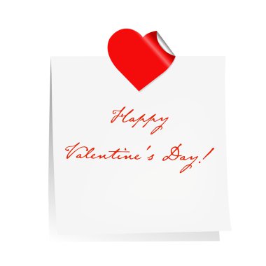 Happy Valentines Day Blank Note Paper clipart