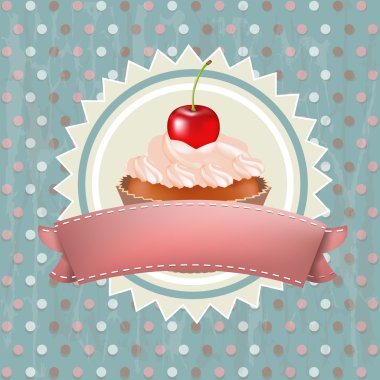 Birthday Cupcake With Cherry