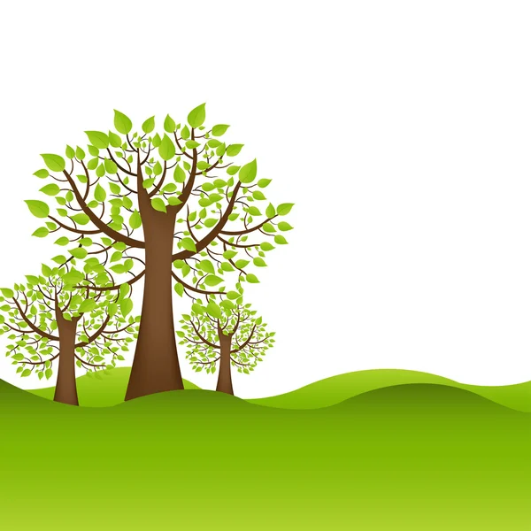 Fundo com árvores — Vetor de Stock