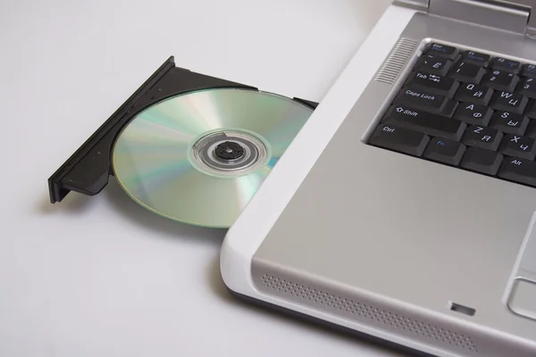 Laptop a disk — Stock fotografie