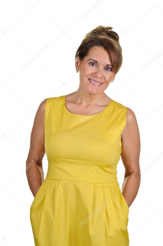 Woman Wearing Yellow Dress