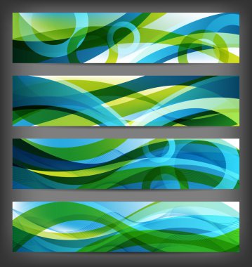 Set of abstract banners / backgrounds clipart