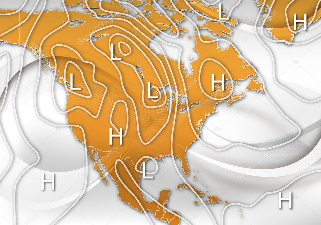 Sample Weather Map of North America