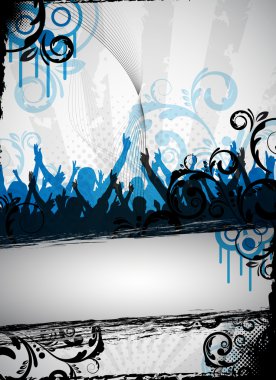 Grungy party design clipart