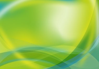 Abstract green and blue design clipart