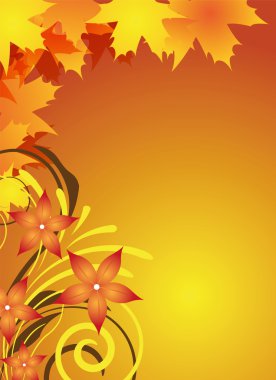 autumn flyer design clipart