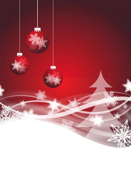 Flyer de Noël rouge — Image vectorielle