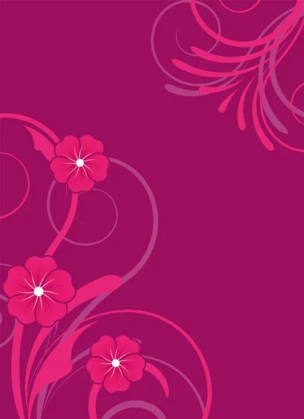 Fondo floral rosa — Vector de stock