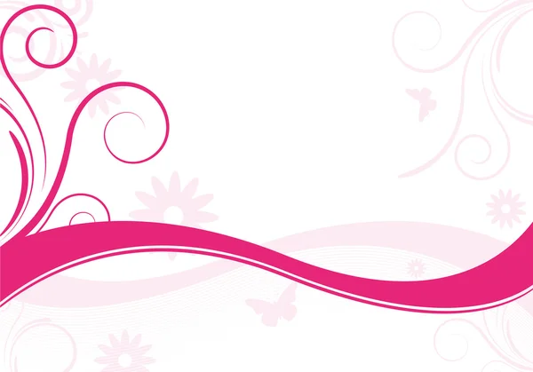 Diseño floral rosa — Vector de stock