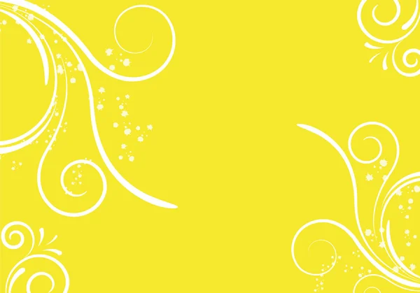 Žlutá květinový design — Stockový vektor