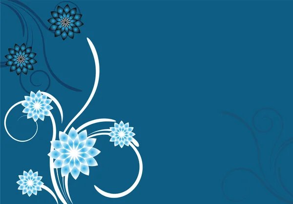 Sfondo floreale blu — Vettoriale Stock