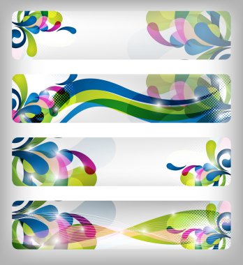 Abstract colorful banner clipart