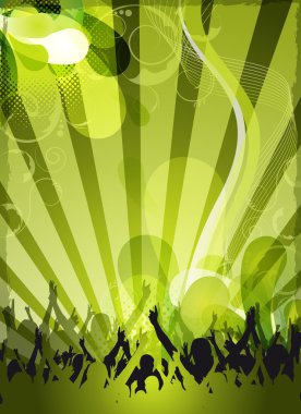 Abstract green event design clipart