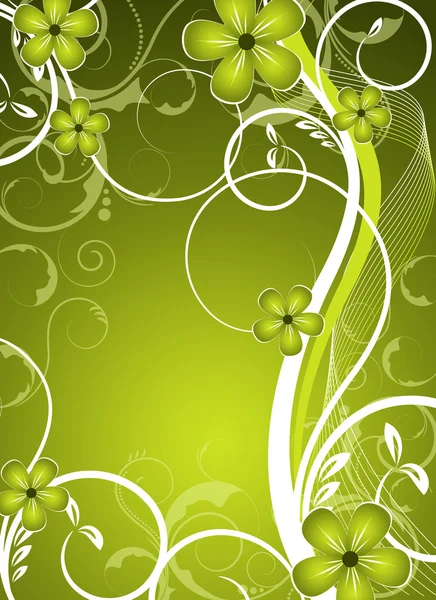 Grön blommig design — Stockfoto